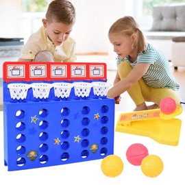 Homefantasy Bounce Ball Game, Wins Game, Four Wins, Bounce Off Game, Bouncing Ball Table Game, 4 Win Actions, Mini Basketball Table Game, for Children, Family and Party