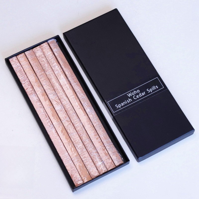 Woho 120 Packs Upgrade Spanish Cedar Wood Spills Strips Sticks