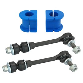 TRQ Front Suspension Kit Sway Bar Bushing Set Sway Bar Stabilizer Link Compatible with 2001-2007 Toyota Sequoia 2003-2006 Tundra