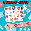 36PCS Nurse Party Favors - 24PCS Pre-Cut Temporary Tattoos &