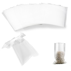 TXXATX PVA Bag Fishing 50 Pieces Feeder Basket Fishing PVA Bags Carp Fishing Quick Dissolve Bait Bag Water Soluble Baits Bag for Carp Fishing Feeding Storage of Boilies, Translucent