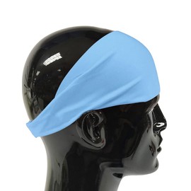 Men's Sports Headband, Sweatband, Sweatband, Width 3.9 inches (10 cm), Comfortable to Touch, Face Washing, Baseball, Football, Unisex, Headbands, Light Blue