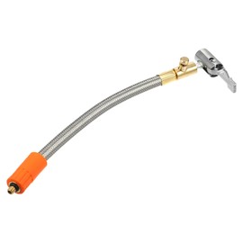 X AUTOHAUX 9.8" Flexible Tire Inflator Hose Adapter M6 with Air Release Valve