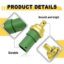 SYudwen Engine Coolant Temperature Sensor, Compatible with VW Paassat 2.5,TDI 1998-2000, Compatible with A3 1.6 1996-2003,S4 4.2 V8 2004-2008 etc, Replace OE# 059-919-501A