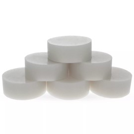 BESTPYSANKY Set of 6 White Pure Filtered Circle Beeswaxes 4.8 oz