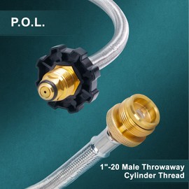 GASPRO 5FT Propane Hose Adapter 1lb to 20lb, Compatible with Coleman Camping Stove, Mr. Heater Buddy Heater, Blackstone Griddle, and More, Connects to 5-100lb Tank