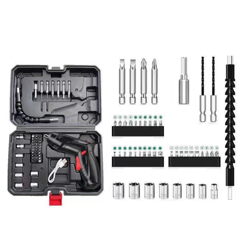 Electric Screwdriver Kit Lightweight Rechargeable Screwdriver with Long and Short