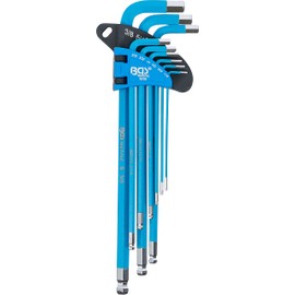 BGS 35101 | L-Type Wrench Set | extra long | internal Hexagon | Inch Sizes | 9 pcs.