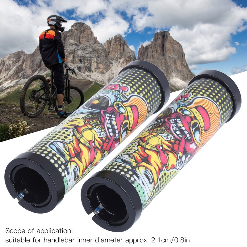 Handlebar Grips Fashionable Pattern Comfortable Cycling Equipment for Mountain BikesF