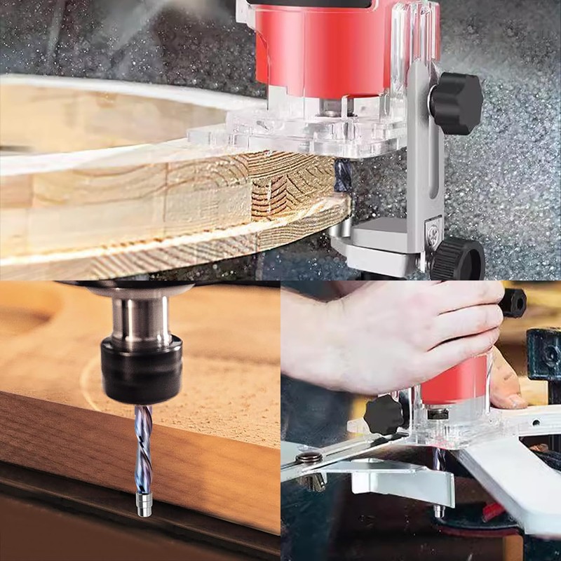 HARDWIN 1/4" Shank Solid Carbide Down-Cut Spiral Flush Trim Router