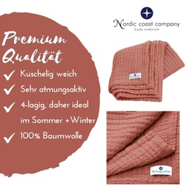 Nordic Coast Muslin Baby Blanket / Swaddling Blanket / Crawling Blanket / Burp Cloth