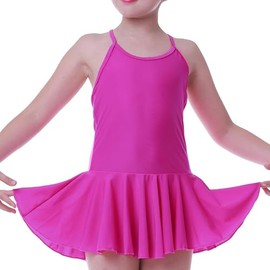 Hot Pink Leotard Girls Ballet Outfit Dance Costumes 7-8 Years Sling Style