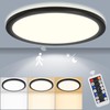 LEZOE 24W Motion Sensor LED Ceiling Light dimmable, 12Inch 2400lm