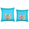 Cat's Galore Design Cute Peek-a-Boo Kitten Cat Lovers Throw Pillow,