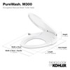 Kohler PureWash M300 Manual Elongated Bidet Toilet Seat, Chrome Handle,