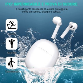 DayDup Wireless Bluetooth 5.1 Headphones with Microphone, Touch Control, Noise Cancelling, IPX7 Waterproof