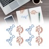 100Pcs Paper Clips Unique Dinosaur Shape Lightweight Portable Electroplating Process