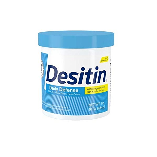 DESITIN Daily Defense Diaper Rash Cream 16 oz (Pack of 2)