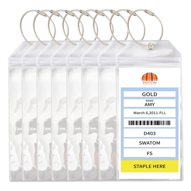 SWATOM Cruise Luggage Tags for Suitcases 8 Sets Carnival, NCL,