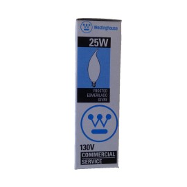 Westinghouse 0367800-25W 130V Frosted Incand CA8 Light Bulb, 2500 Hour Lot of 4