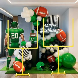 VioraWhite 2 Pcs Plastic Football Goal Centerpiece, 47.24" X 23.62" Soccer Goal Post Field Post Decoration for Soccer Fans and Football Theme Parties