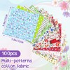 Ckhoid 100 Pcs 10 x 10 Inches Cotton Fabric Squares