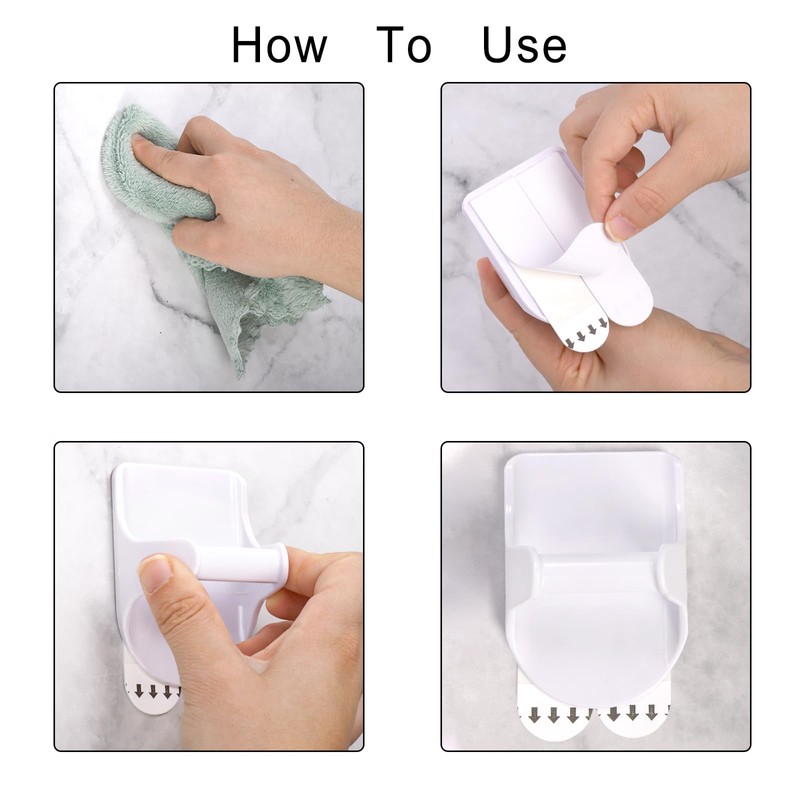 TOPZEA 10 Pack Spray Bottle Holder Wall Mount, Adhesive Hooks