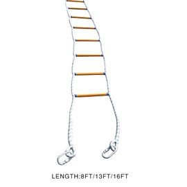 JIUXQT Fire Escape Ladder for 2-3 Story 16FT Safety Balcony Rope Ladder with Hooks Home Window Balcony Railing Tree House