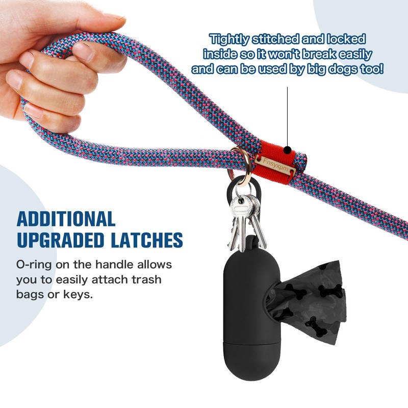 Fnsyxpm Soft Handle 5 FT Heavy Duty Dog Leash Durable