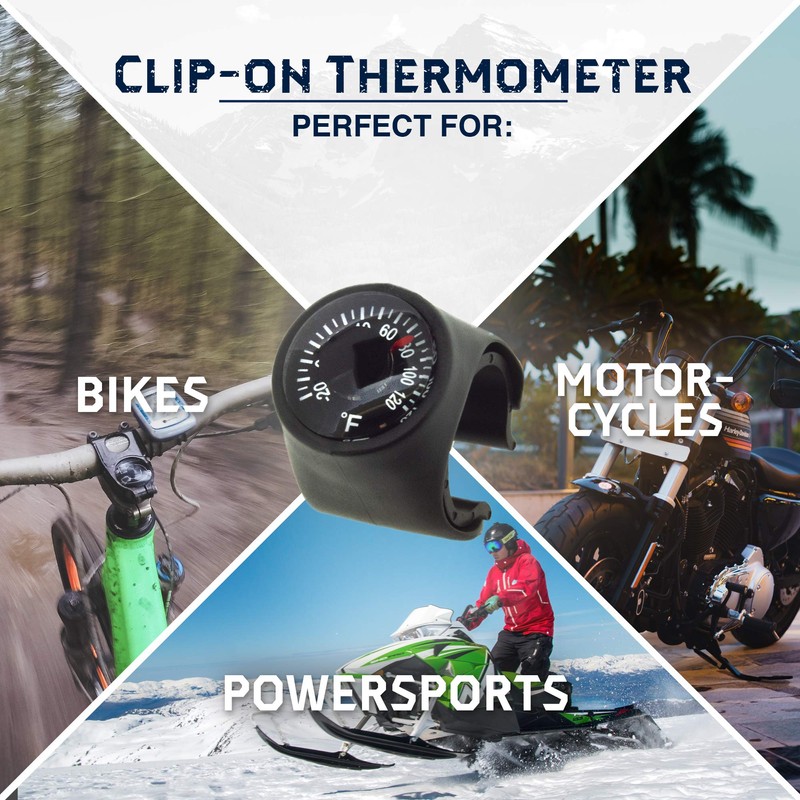 Sun Company Clip-on Bike Thermometer | Bicycle Handlebar Thermometer |