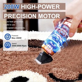 SANJIAN Carpet Trimmer with Shearing Guide, Carpet Shears Comes with 2 Blades, Low Noise Vibration Rug Trimmer, Carpet Carving Clippers for Sculpting Tufting Gun Rug, Clipping（Excluding Oil）