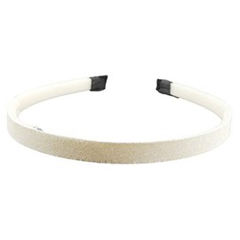 Glamour Girlz Girls White Glitter Alice Band 1cm