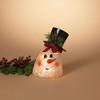 Gerson International UL Electric Lighted Frosted Glass and Metal Snowman