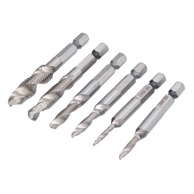Drill Tap Bit Set Hex Shank Metric Combo HSS Ti