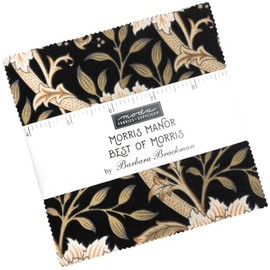 Morris Manor Charm Pack by Barbara Brackman; 42 5-inch Precut Fabric Quilt Squares