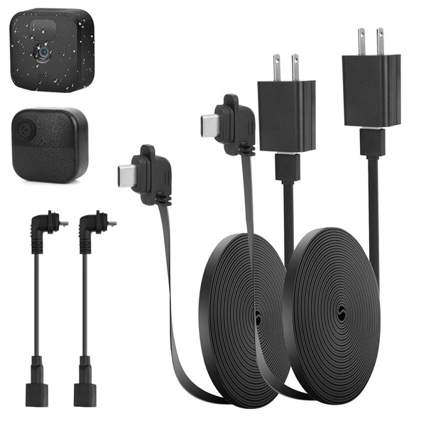 Paquete de 2 cables de alimentación y adaptador para cámara