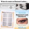 Newcally Bottom Lashes Cluster Natural Look 4-7MM Lower CC-Curly Individual