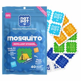 NATPAT BuzzPatch Mosquito Patches for Adults - Plant-Based Mosquito Patches, Non Toxic - The Original All Natural Citronella Essential Oil Insect Patch(40 Pack)