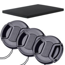 3.2 inches (82 mm) Lens Cap, Set of 3, Inner Type One-Touch Lens Cap, 3.2 inches (82 mm), Includes Drop Prevention Hook, Lens Protection Cap (3.2 inches (82 mm)