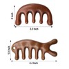 Wooden Scalp Massager Comb - 2 Pack Wooden Comb for