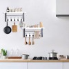 BSTHOK Mounted Coat Rack with Shelf, 44cm, Metal Hooks, Rustic