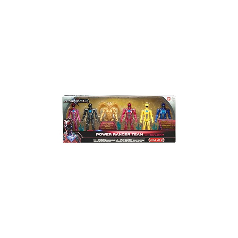 Bandai Collectible Power Rangers Team 6-Piece Set With Exclusive Metallic
