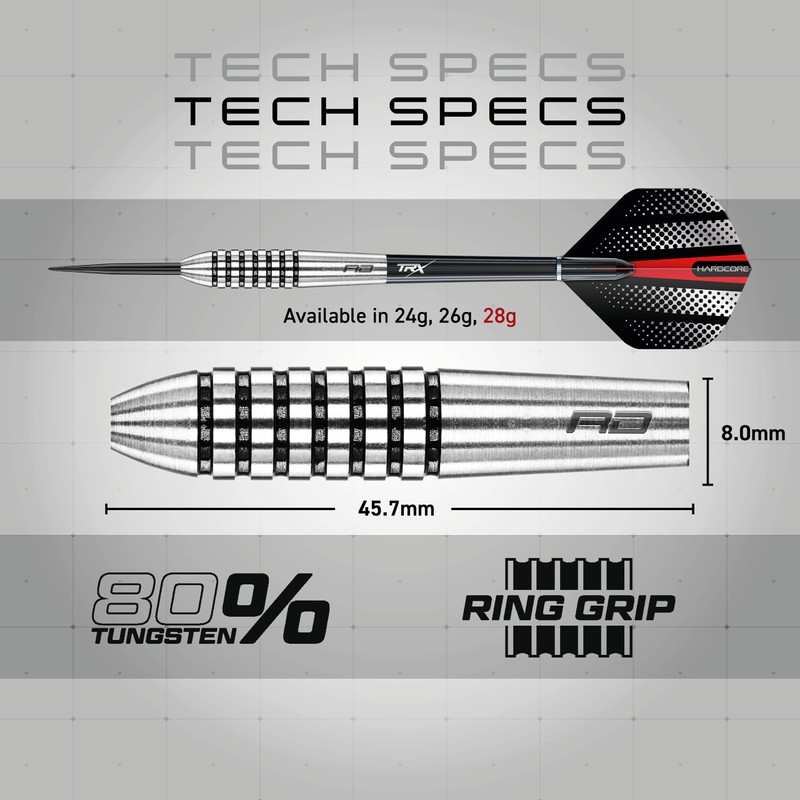 Matra 1: 28g Flightmaster - Tungsten Darts Set with Flights