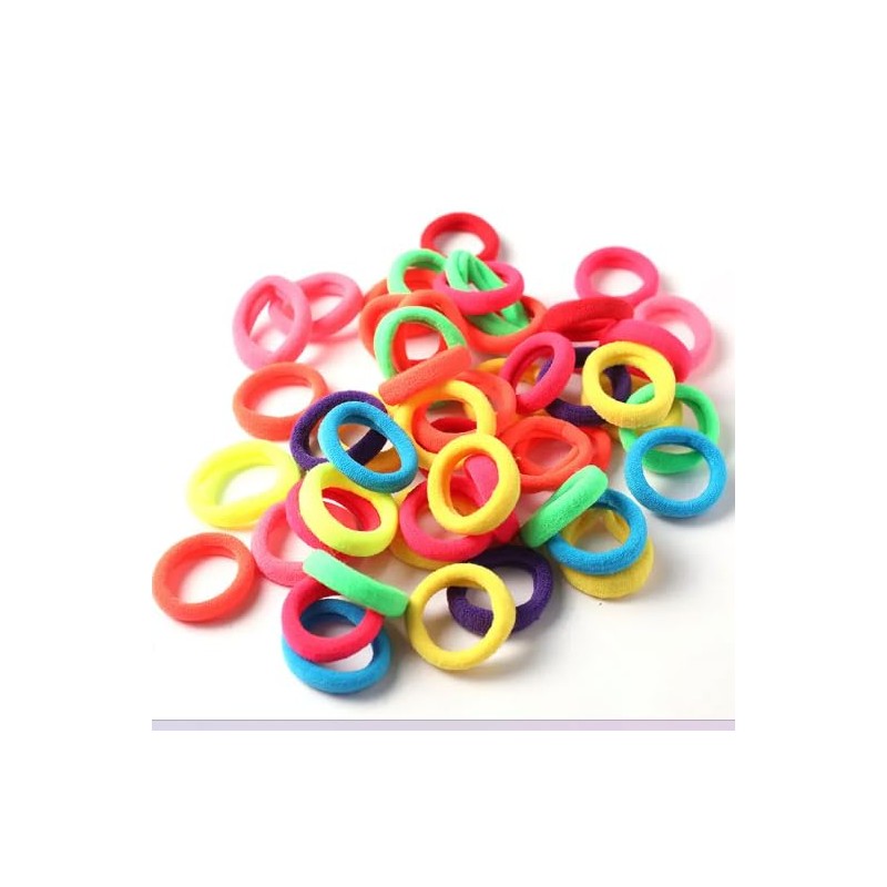Generic Kids Hair Ties 100 Pieces Multicolor