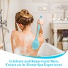 DecorRack Bath Brush with Bristles, Long Handle for Exfoliating Back,
