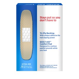 Band-Aid Brand Tru-Stay Sheer Strips Adhesive Bandages for First Aid and Wound Care, All One Size, 40 ct