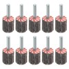 TOVOT 10PCS 3/4"×1" Mounted Flap Wheels with 1/4" Mandrel 80