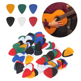 100Pcs Guitar Pick, Colorful Plastic, 0.46mm Thickness, Smooth Strumming, Fingernail, Beginner Guitar Practice, Musical Instrument Accessories Kit for Guitarists