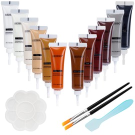 SEISSO Flooring Repair Wood Scratch Repair Cream 12 Colors for Floor Repair, Door Repair, Scratch Removal, Palette Included, Scraper Included, Brush Included