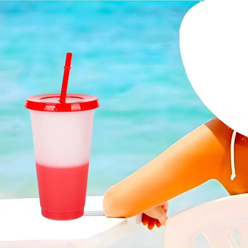 Yisituo 24oz color changing cups (10, Weiß)